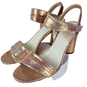 NEW IN BOX- Franco Sarto- Metallic Pink Osmina Slingback Heels, Size 9